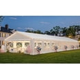 thumbnail image 4 of Erinnyees 20x60 ft Party Tent, Large Outdoor Heavy Duty Party Wedding Tent with Removable Sidewalls & 2 Roll-Up Doors，White, 4 of 9