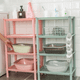 thumbnail image 4 of Estante de plástico para suelo de cocina, escritorio, almacenamiento de baño, 4 of 5