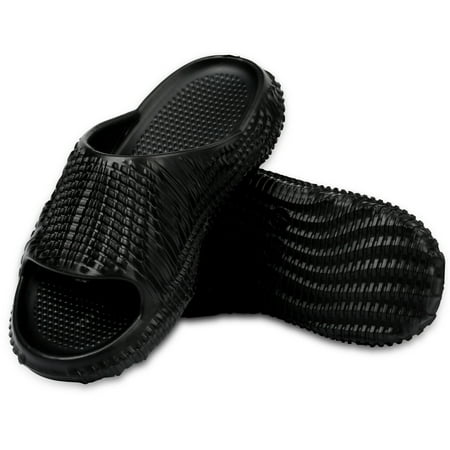 

Women s Summer Solid Color Non-slip Soft Cushioned Slippers For Men EVA Casual Comfort Beach Sandals for Daily Wear Fashion Open-toed House Slide Random Black Ink Splash Print Walking Breathable