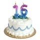 thumbnail image 3 of Paquete de 10 velas con números de 0 a 9, velas con números, decoración de pasteles para fiestas de cumpleaños, bodas (azul púrpura), 3 of 5