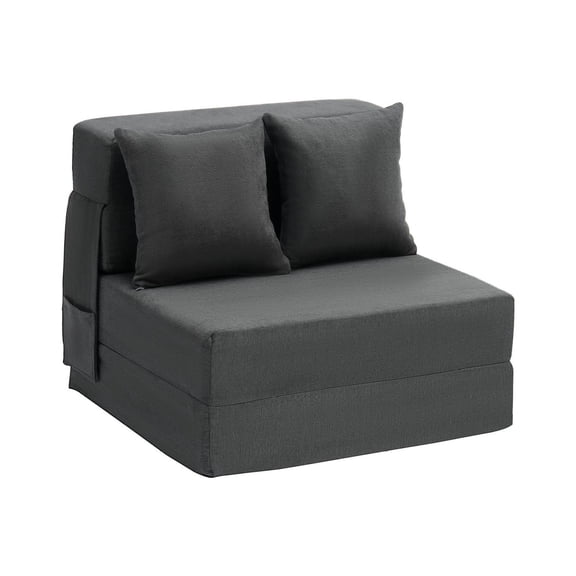 Folding Sofa Bed, 3-in-1 Convertible Sleeper Chair Bed with Pillows