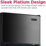 Frigidaire 7.5 Cu. ft Top Freezer Refrigerator, Compact Fridge for Apartment, Kitchen, Office, Garage, Black