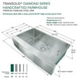 thumbnail image 3 of Transolid KKM-DUSSF362210 Diamond 35.9-in L x 22-in W Super Single Bowl Farmhouse Apron Front Kitchen Sink and Accessories Kit in Stainless Steel, 3 of 13