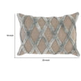 thumbnail image 5 of Lo 14 x 20 Lumbar Linen Accent Throw Pillow, Tufted Diamond Pattern, Gray, 5 of 5