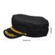 thumbnail image 4 of 1pc Sea Captain's Hat Embroidered Navy Cosplay Adult Captain Hat Manian Style For Adults (black), 4 of 4