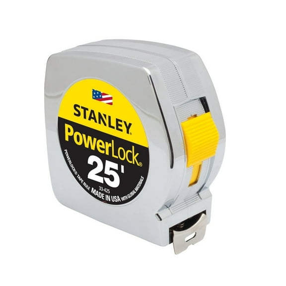 Stanley 33-425 PowerLock Measuring Tape, 25 Feet x 1 Inch, Each