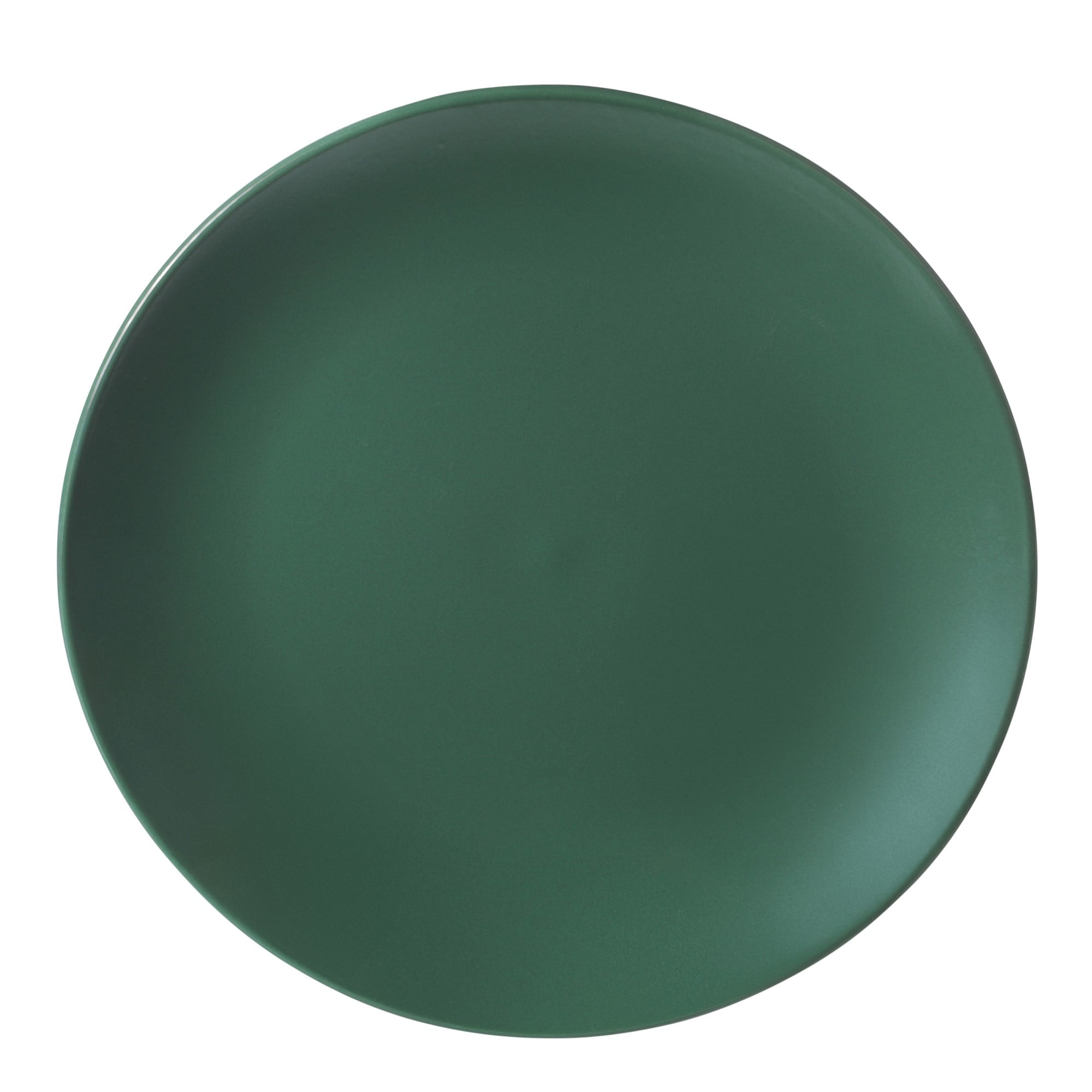 Gibson Home Simple Essential 12 Piece Plates and Bowls Porcelain Solid Color Dishes Ceramic Dinnerware Set - Hunter Green