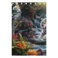 thumbnail image 4 of Tiger Flowers Butterflies Waterfall Black Out Curtains 84 Inch Length Curtains for Sliding Glass Doors Bedroom Living Room 2 Pack, 4 of 6