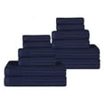 thumbnail image 3 of Family Modern Cotton 12-Piece Towel Set, Navy Blue by Blue Nile Mills, 3 of 8