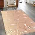 thumbnail image 2 of Area Rug for Living Room, Orange Ombre Non-Slip Indoor Large Carpet for Bedroom/Dining Room, Farmhouse Stripes Modern Abstract Art Washable Low-Profile Rectangle Floor Mat Runner Rugs - 3 x 5 Ft, 2 of 8