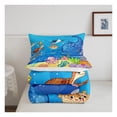 thumbnail image 5 of Marine Animals Comforter Set Full, Octopus Turtle Coral Bedding Set,Underwater World Cartoon Quilt Set 3 Pcs for Kids Teens Adults Room Decor,Sea Blue Duvet Insert with 2 Pillowcases, 5 of 7