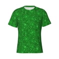 thumbnail image 3 of Naloa Green Glitter Men's T-Shirt Sport T-shirt Men's Basic Tee Casual Men's Shirt, Round Neck, Short Sleeves - Small, 3 of 5