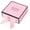 Pink, variant on JiaWei World Gift Box, 9.4x9.4x3.7 inches, Small White Magnetic Gift Box with Bow for Wedding, Birthday