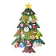 thumbnail image 1 of Árbol de Navidad de fieltro de 91 cm con adornos navideños desmontables para colgar en la pared. 70x98cm, 1 of 9