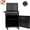 Black, variant on Tool Chest with 5 Drawers, Rolling Tool Box, Lockable Tool Cabinet Hidden Double Tool Organizer