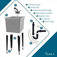 thumbnail image 2 of Tehila Space Saver Freestanding Grey Laundry/Utility Sink, Black Finish Pull-Out Faucet, 2 of 9