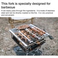 thumbnail image 4 of Roasting Fork Outdoor Camping Picnic BBQ Fork Stainless Steel Fish Bone Shape Barbecue Food Forks Skewers Barbecue Rack, 4 of 5