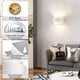 thumbnail image 4 of Luz de pared LED Luz de pared de diseño simple Luz de pared interior Luz de metal Dormitorio Escalera Tienda Sala de estar Oficina Porche Luz de pared interior Blanco cálido Vhermosa 26*16*15cm, 4 of 4