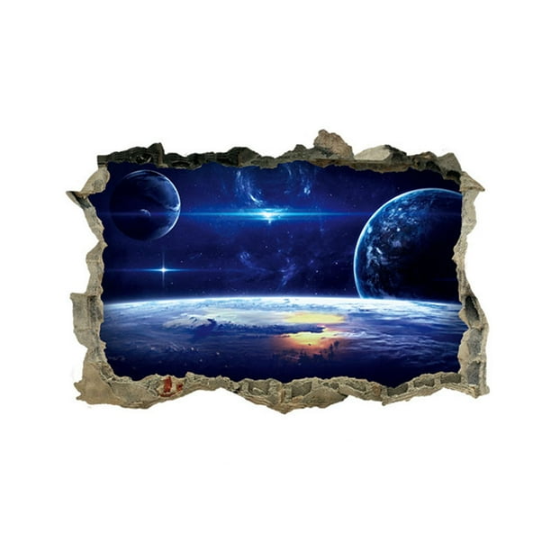 3d Window Outer Space Galaxy Planet Wall Sticker For Kids Children Rooms Decal Home Decor Gift Com - 3d Galaxy Planets Wall Stickers 3d Window Outer Space Galaxy Planet Wall Sticker For Kids Children Rooms Decal Home Decor Gift Com - 3d Galaxy Planets Wall Stickers