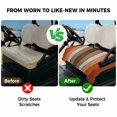 thumbnail image 4 of Golf Cart Seat Covers for 2 Seater, Burnt Orange Brown Soft Microfiber Cart Seat Towel Blanket, Farmhouse Vintage Wooden Absorbent Breathable Non Slip Bench Seats Protector for Golf Course 51"x31", 4 of 9
