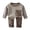 Coffee, variant on Gerichy Baby Boys Girls Plaid Set Round Neck Long Sleeve Cotton Tops Shirts Set Winter Home Elastic Waist Pants Comfy Lightweight 9M-12T
