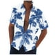 thumbnail image 2 of Blusa y camisa de manga corta con cuello vuelto Camisa casual para hombre Camisa de bolos vintage de manga corta Camisas de verano de playa cubana Camisa con botones Blusa para hombre Poliéster, 2 of 5