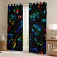 thumbnail image 2 of Homewish Gradient Gamepads Black Out Curtains for Kids Children Boys,Abstract Ombre Curtains Pack of 2 (42x63 Each),Video Game Bedroom Curtains,Super Cozy Room Decor, 2 of 6
