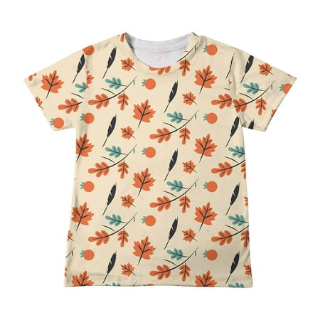 

IROINNID Girls Cute Short Sleeve Cartoon Printed Top Casual Loose T-Shirt