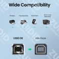 thumbnail image 5 of Cable USB tipo C a USB tipo B 2.0 para MacBook Pro, HP, Canon, Brother, Epson, Dell, Samsung, impresora, cable de escáner tipo C, 5 of 5