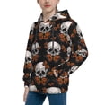 thumbnail image 2 of Kdxio Butterfly Skull Pattern Boys Athletic Unisex Boys Girls Hoodie with Pocket Sweatshirts-X-Large, 2 of 6