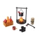 thumbnail image 4 of Casa de muñecas en miniatura a escala 1/12, juego de camping con escena de fogata, decoración realista para niños, juego de comida, accesorios para, 4 of 9
