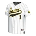 thumbnail image 2 of Unisex GameDay Greats #1 White Iowa Hawkeyes Baseball Lightweight Fashion Jersey, 2 of 4