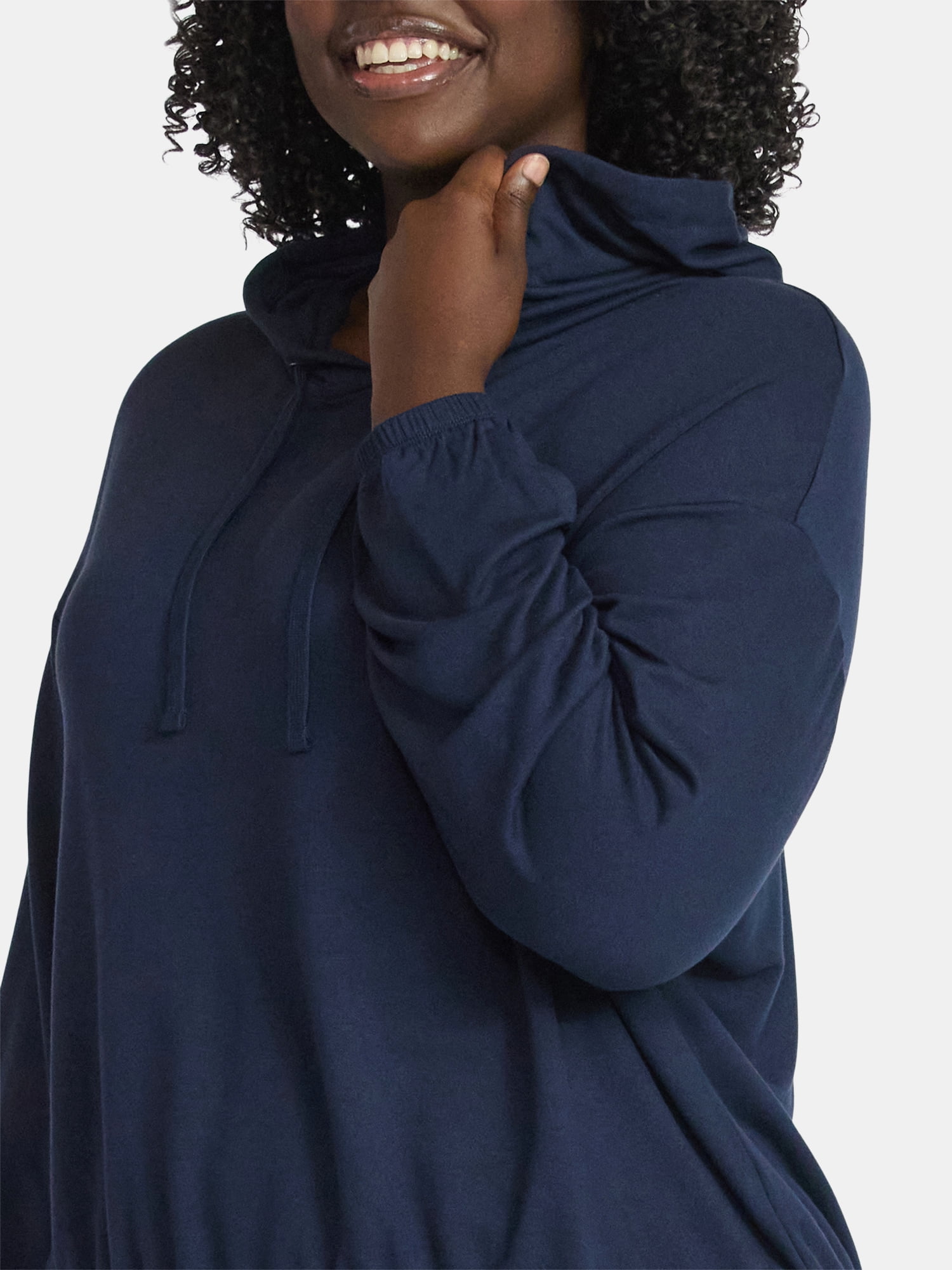 Terra & Sky Women's Plus Luxe Fleece Hoodie, Sizes 0X-5X