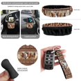 thumbnail image 7 of Uorisanigo Aztec Horse 15pcs Front and Back Seat Covers Set with Steering Wheel Covers Car Seat Belt Pads Car Coasters Trash Bags Air Vent Organizers Rear View Mirror Protector Key Chain Holder, 7 of 7