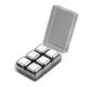 thumbnail image 2 of Set de Piedras de Hielo de Acero Inoxidable | Piedras reutilizables para enfriar vino, cerveza, licores | Grado Alimentario 304 | Pack de 6 + Caja de almacenamiento | 26mm | Sin dilución,, 2 of 5