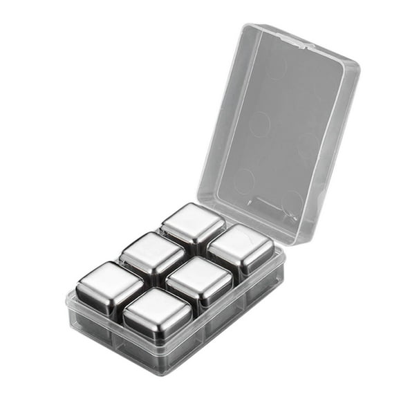 Agiferg Whiskey Ice Stone Ice Wine Stone Reusable Stainless Steel,Set Of 8 Cool Cubes Wine Beer And All Drinks