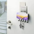 thumbnail image 5 of Lavender Clouds Wheat Mail Holder Organizer Wall Mount with Shelf Key Holder Key Rack with 5 Key Hooks for Wall Decorative, 5 of 6