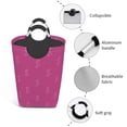 thumbnail image 2 of DouZhe 50L Rectangular Laundry Basket, Pink Dollar Money Sign Prints Waterproof Foldable Laundry Hamper with Aluminum Handles, 2 of 6