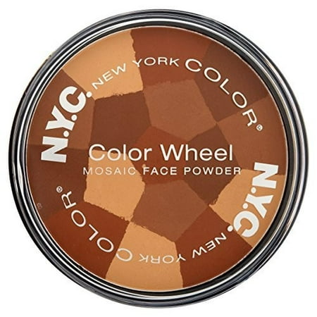 York color wheel mosaic face powder, all over bronze glow, 0.32