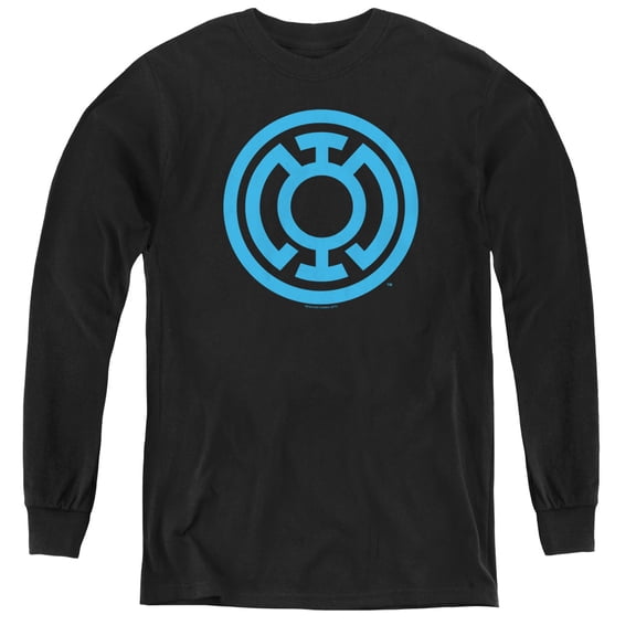 Green Lantern - Lt Blue Emblem - Youth Long Sleeve Shirt - X-Large