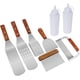 thumbnail image 2 of Juego de accesorios para plancha profesional de 7 piezas, espátula para barbacoa y raspador, herramientas Teppanyaki de acero inoxidable para cocinar en plano en el Kit de parrilla para barb JFHHH pequeña, 2 of 5