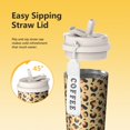 thumbnail image 3 of Leopard Print 18oz Double Drinking Coffee Mug – Vacuum Insulated Stainless Steel Travel Cup with Leakproof Lid, 316 Steel Thermos Tumbler for Hot & Cold Beverages, 3 of 6