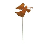 Village Wrought Iron RGS-48 Angel - Rusted Garden Stake