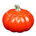 thumbnail image 1 of Color Mini Pumpkin Shape Tea Can Ceramic Storage Container Sealed Container Coffee Sugar Jar Gift for Restaurant Home -Size S (Red), 1 of 8