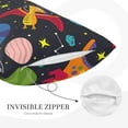 thumbnail image 5 of Balery Dinosaurs in Space Bedding Queen Pillow Cases - Envelope Closure - Soft Brushed Microfiber Fabric - Shrinkage and Fade Resistant Pillow Cases-16"x24", 5 of 9