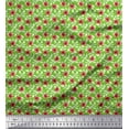 thumbnail image 1 of Soimoi Tissu Rayonne Feuilles & Coquelicot Imprimé Floral 1 Yard 42 Inch Wide, 1 of 6