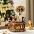 thumbnail image 4 of LOVE FOR YOU Gift Wrap Music Box Retro Record Player Adorns Baby Girl Friend Girl Wife Grandmother Anniversary Birthday Gift Lullaby, 4 of 8