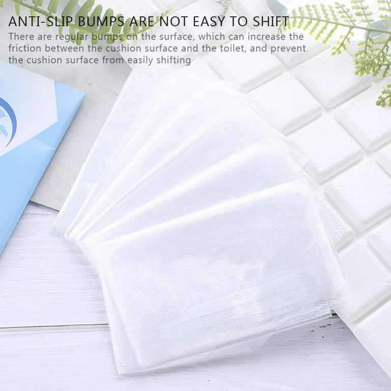 50 Pack Disposable Plastic Toilet Seat Cover Waterproof And Non Slip  Individuall