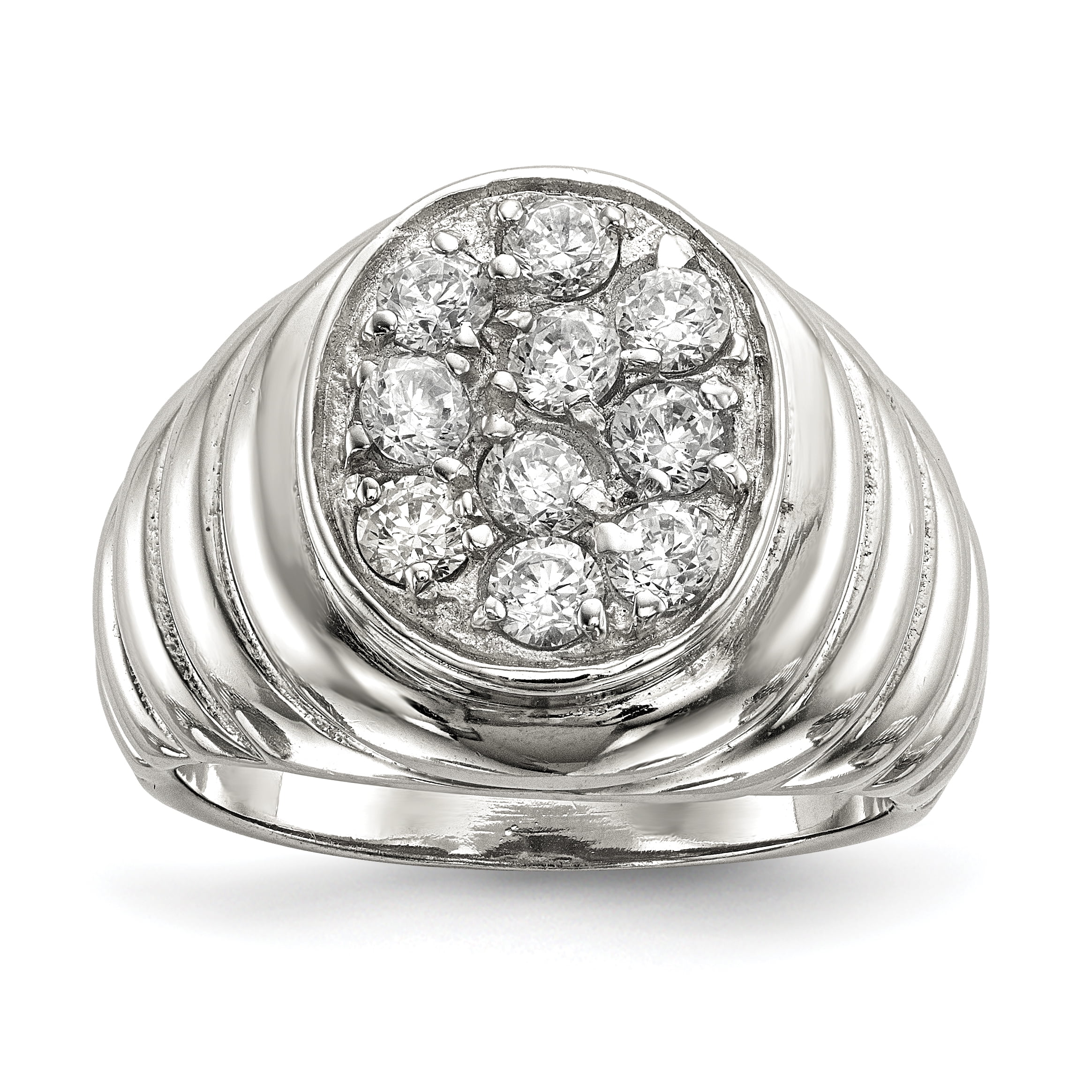 Sterling Silver Men's CZ Ring