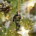 thumbnail image 2 of HomeDM Christmas Ornaments Firefighter Gifts Memorial Fire Department Gifts Firefighter Decor Decorative Hanging Ornaments for Fireman Christmas Tree, 2 of 3